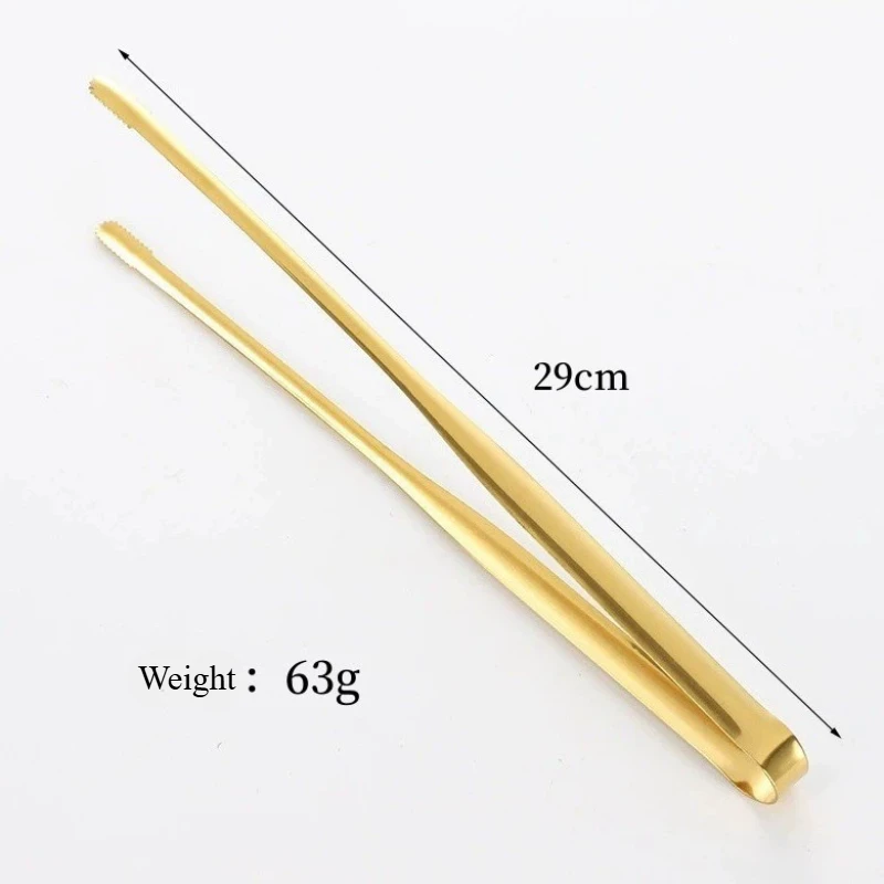 1Pc New Stainless Steel Grill Tongs Cooking Utensils for BBQ Baking Silver Kitchen Accessories Camping Supplies thumbnail 2