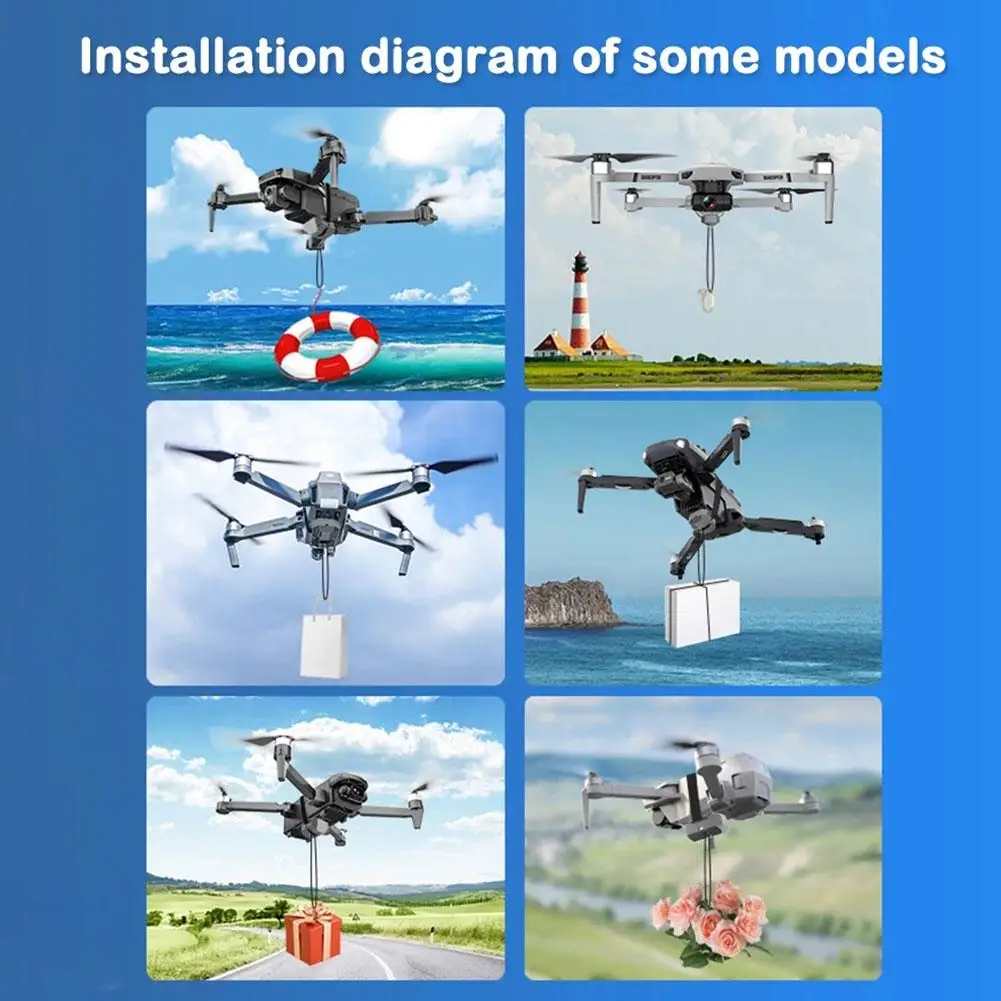 For Mini3 Drone Airdrop System Remote 2 In 1 Strobe Light Thrower Wedding Gift Throw Life Rescue Air-Drop Fishing Bait N EWW thumbnail 5