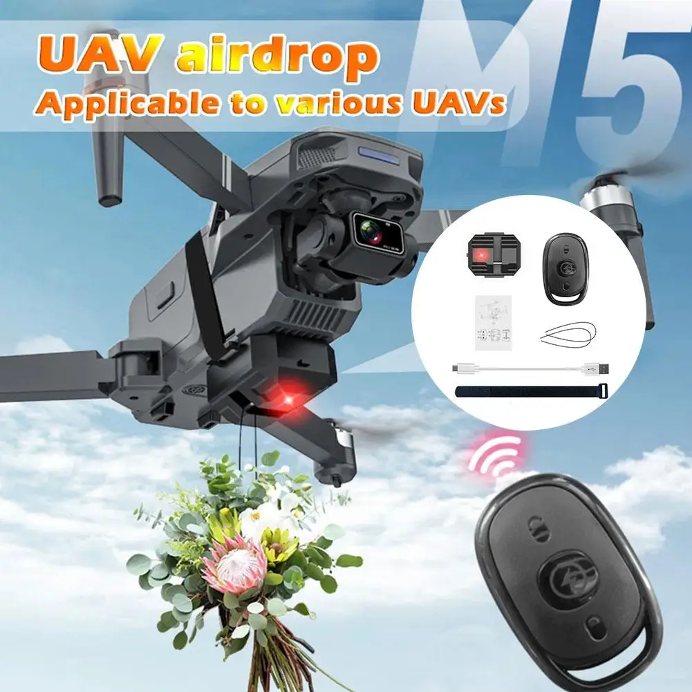 For Mini3 Drone Airdrop System Remote 2 In 1 Strobe Light Thrower Wedding Gift Throw Life Rescue Air-Drop Fishing Bait N EWW thumbnail 2