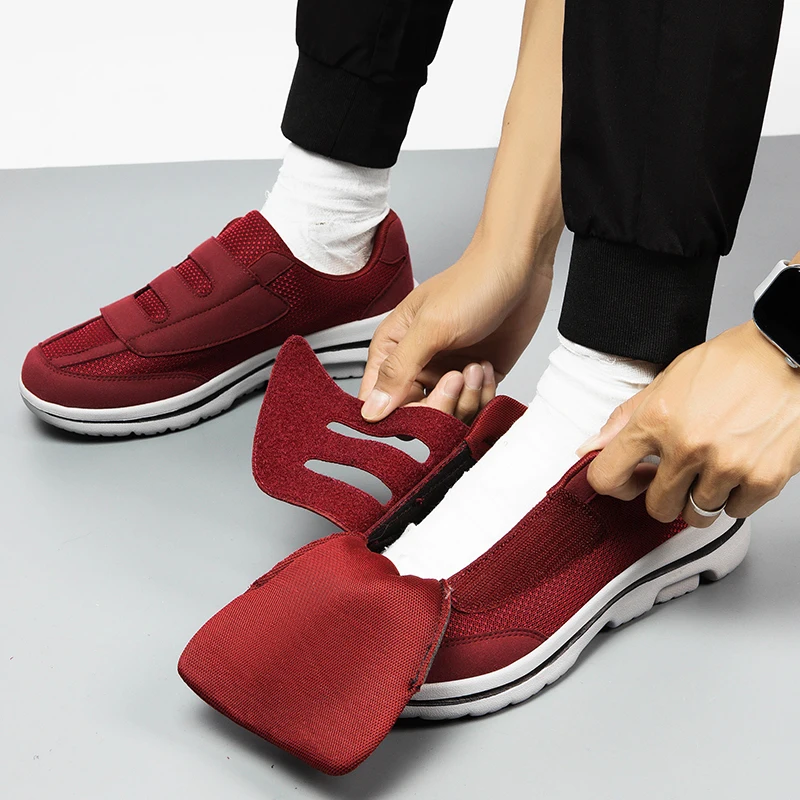 Wide Toe Sneakers For Fat Foot Diabetic Shoes For Elderly Hallux Valgus Bunion Orthopedics Swollen Feet Thumb Eversion Footwear thumbnail 3