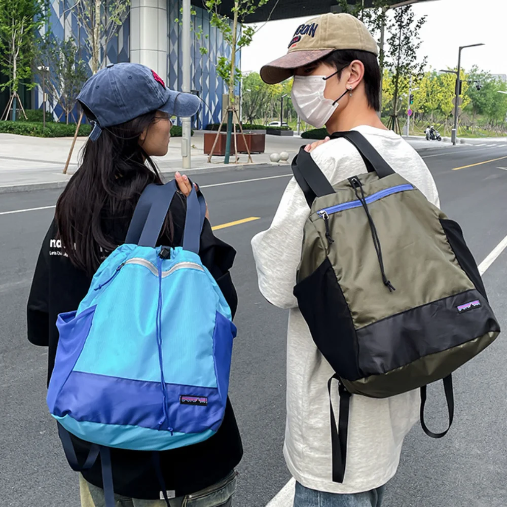High Quality Contrasting Color Outdoor Travel Backpack Oxford Waterproof Outdoor Hiking Bag Versatile Lightweight New Tote Bag thumbnail 3