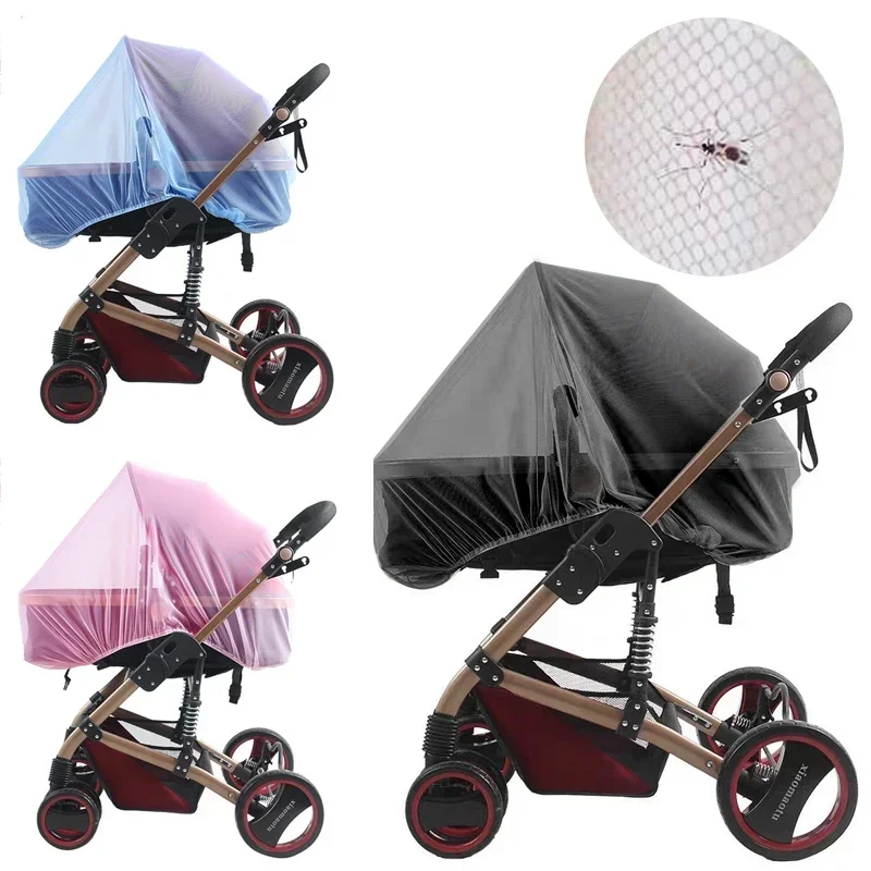 Zipper Type Fly Protection Accessories Children Crib Summer Mesh Carriage Full Cover Mosquito Net Baby Stroller Trolley Netting thumbnail 6