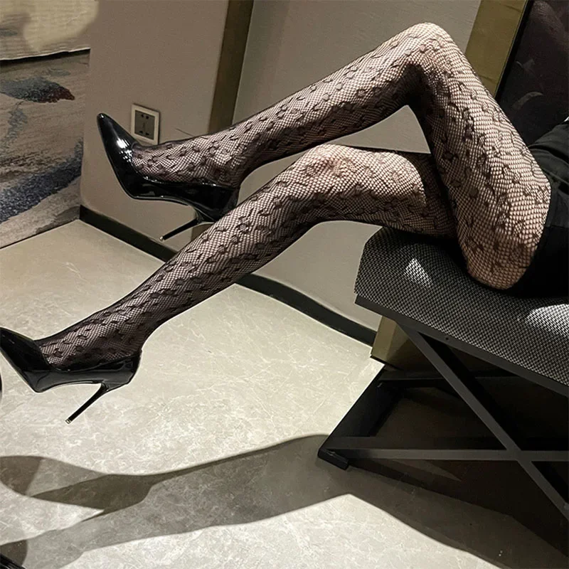 Sexy Women Fishnet Stockings Japanese Style for Girl Tights Lingerie Female Mesh Tight Socks Sheer Pantyhose Fish Net Stockings thumbnail 5