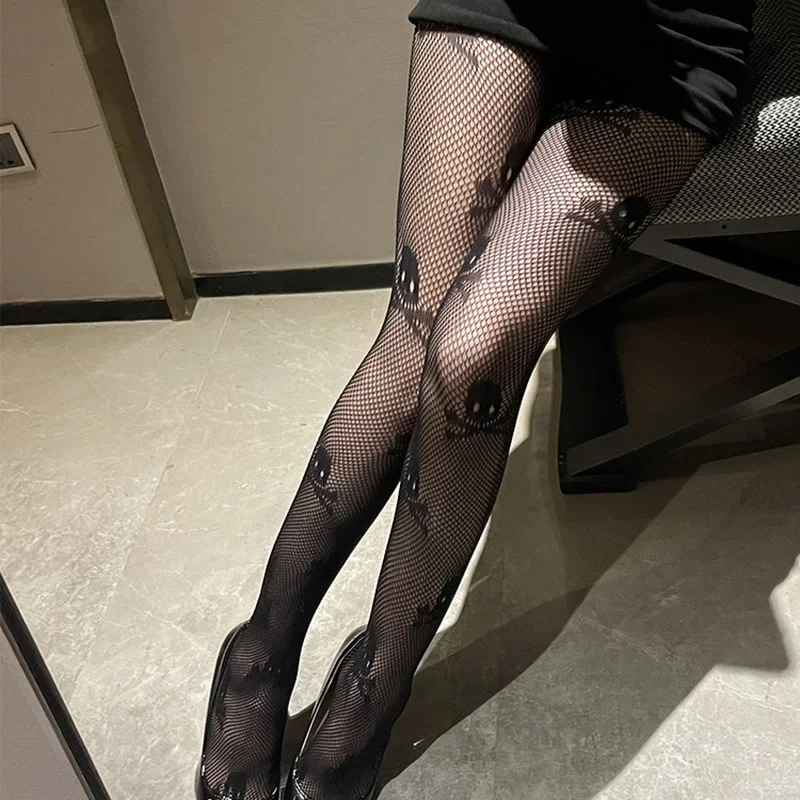 Sexy Women Fishnet Stockings Japanese Style for Girl Tights Lingerie Female Mesh Tight Socks Sheer Pantyhose Fish Net Stockings thumbnail 6