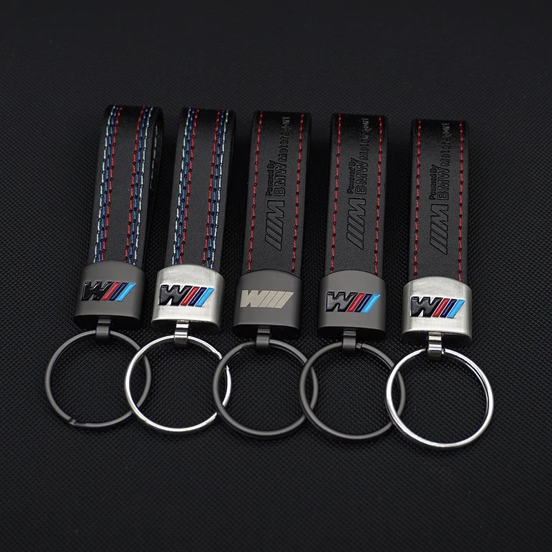 M Sport Styling Leather Car Emblem Key Fobs Key Chain for Bmw M Performance G30 G32 3 4 5 7 M3 M4 M5 X1 X3 X5 X6 X4 E61 E60 E31 thumbnail 5