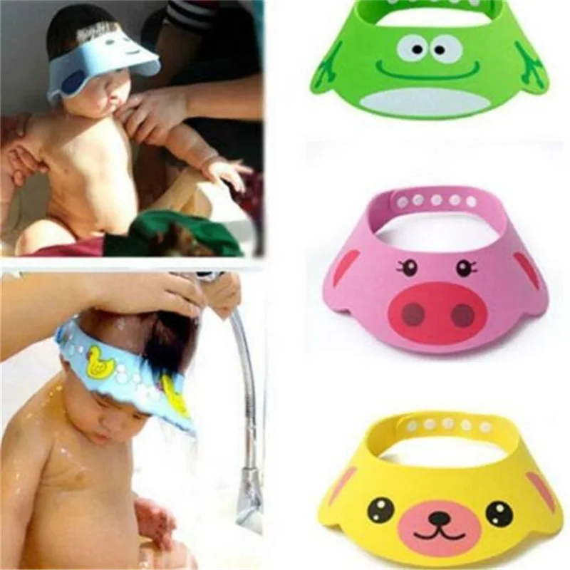 Adjustable Baby Shampoo Cap Kids Wash Hair Protection Infant Health Care Accessories New Soft EVA Baby Bath Waterproof Hat thumbnail 3