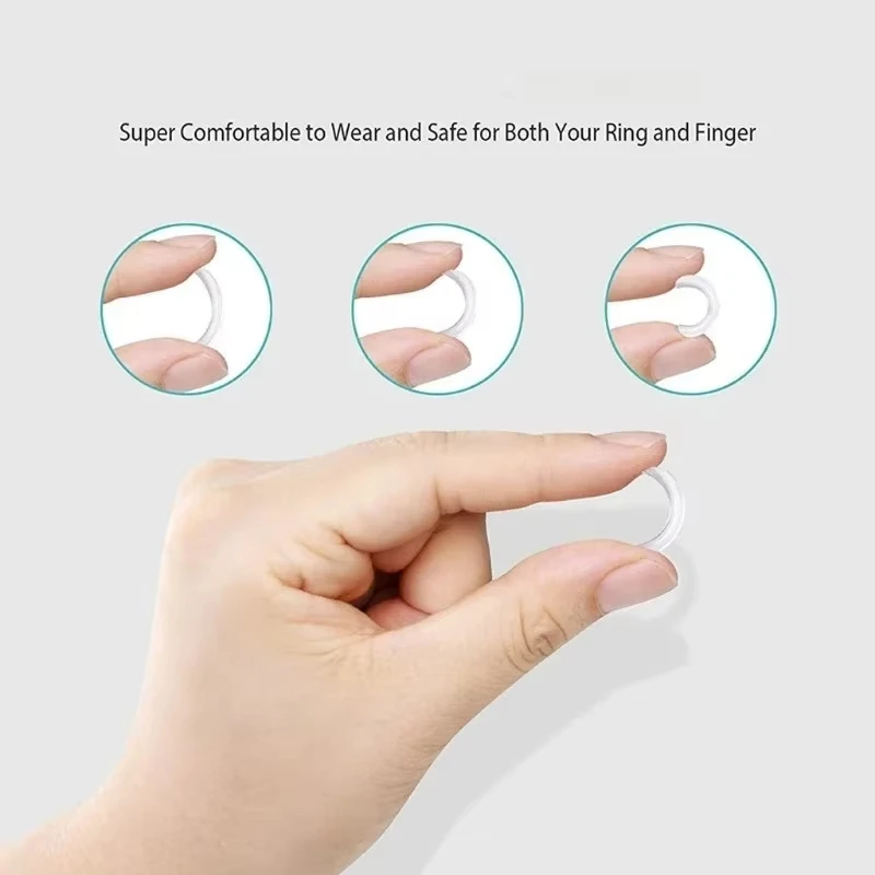 8 Sizes Silicone Invisible Clear Ring Sizer Anti-Loss Proof Invisible Ring Holder Retainer Shrinker for Large Rings thumbnail 3