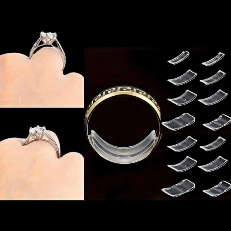 8 Sizes Silicone Invisible Clear Ring Sizer Anti-Loss Proof Invisible Ring Holder Retainer Shrinker for Large Rings thumbnail 5