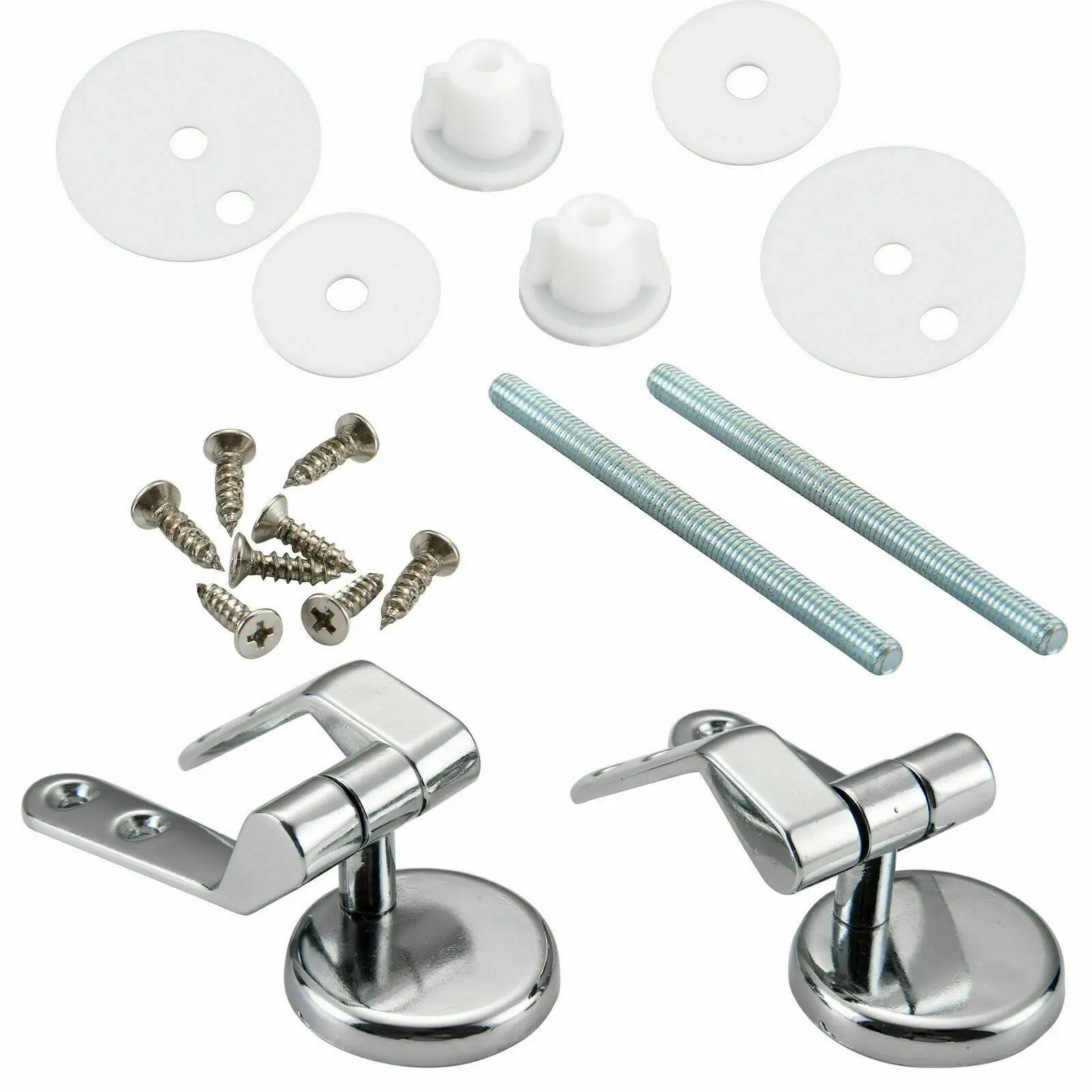 2/4pcs Toilet Seat Hinges Universal Seat Top Fix Hinge Stainless Steel Replacement Toilet Seat Parts Mounting Connector Attachme thumbnail 3