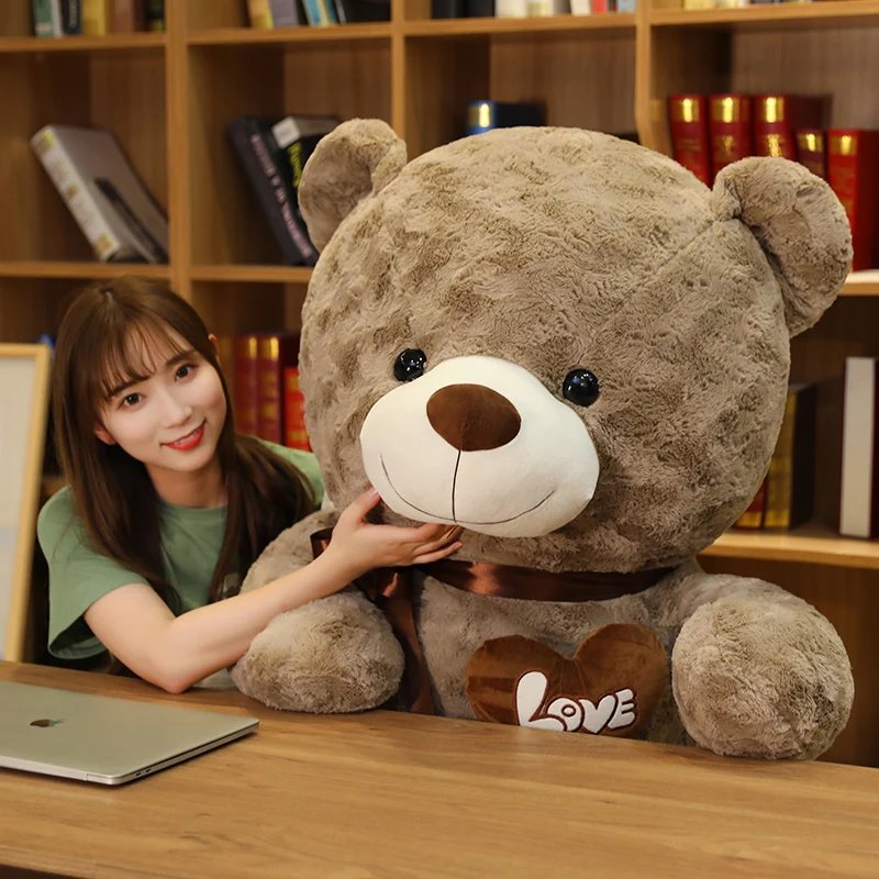 Nice New Hot High Quality 2 Colors Teddy Bear With Love Stuffed Animals Plush Toys Doll Pillow Kids Lovers Birthday Baby Gift thumbnail 6