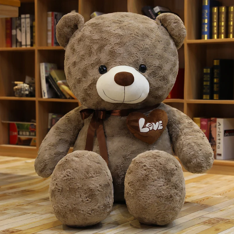 Nice New Hot High Quality 2 Colors Teddy Bear With Love Stuffed Animals Plush Toys Doll Pillow Kids Lovers Birthday Baby Gift thumbnail 3