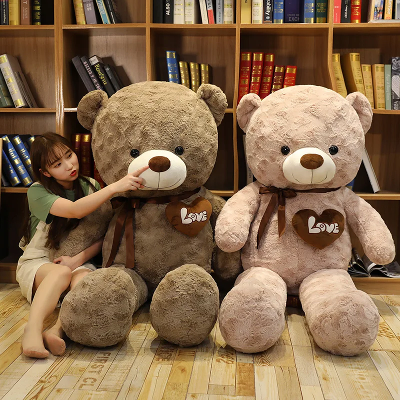 Nice New Hot High Quality 2 Colors Teddy Bear With Love Stuffed Animals Plush Toys Doll Pillow Kids Lovers Birthday Baby Gift thumbnail 4
