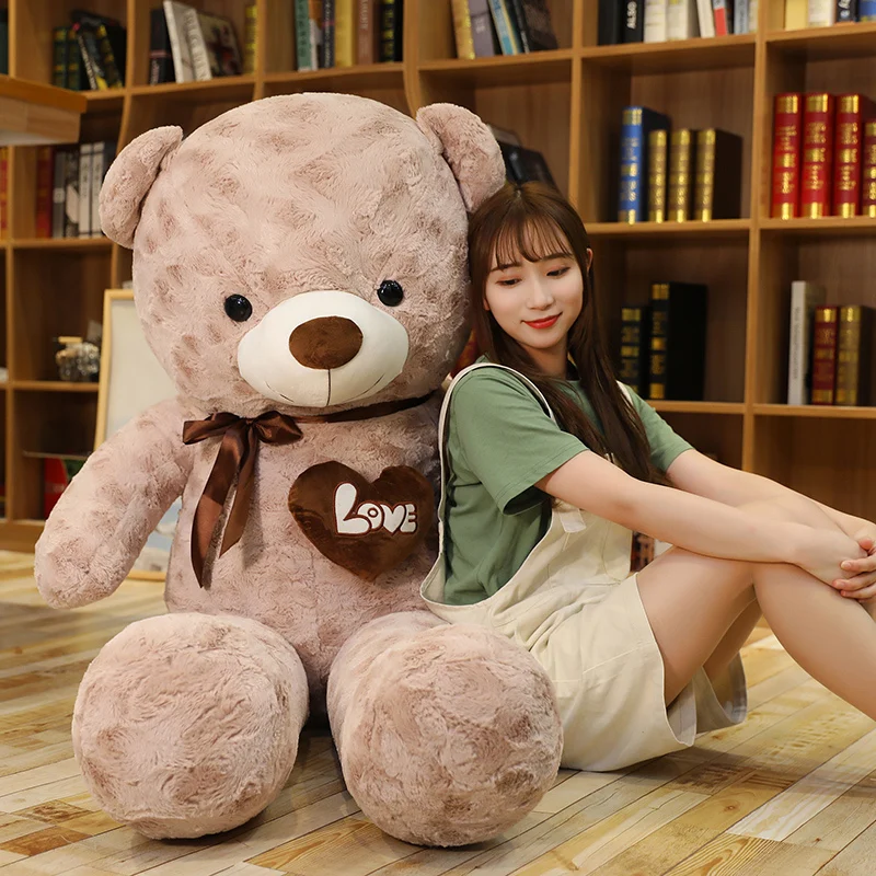 Nice New Hot High Quality 2 Colors Teddy Bear With Love Stuffed Animals Plush Toys Doll Pillow Kids Lovers Birthday Baby Gift thumbnail 2