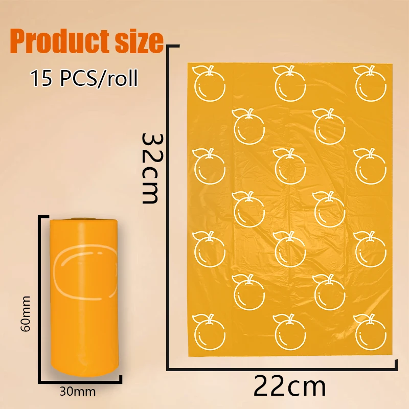 EPI photodegradable pet poop bags Orange scented dog poo bag pet cleaning supplies dispenser gift thumbnail 4