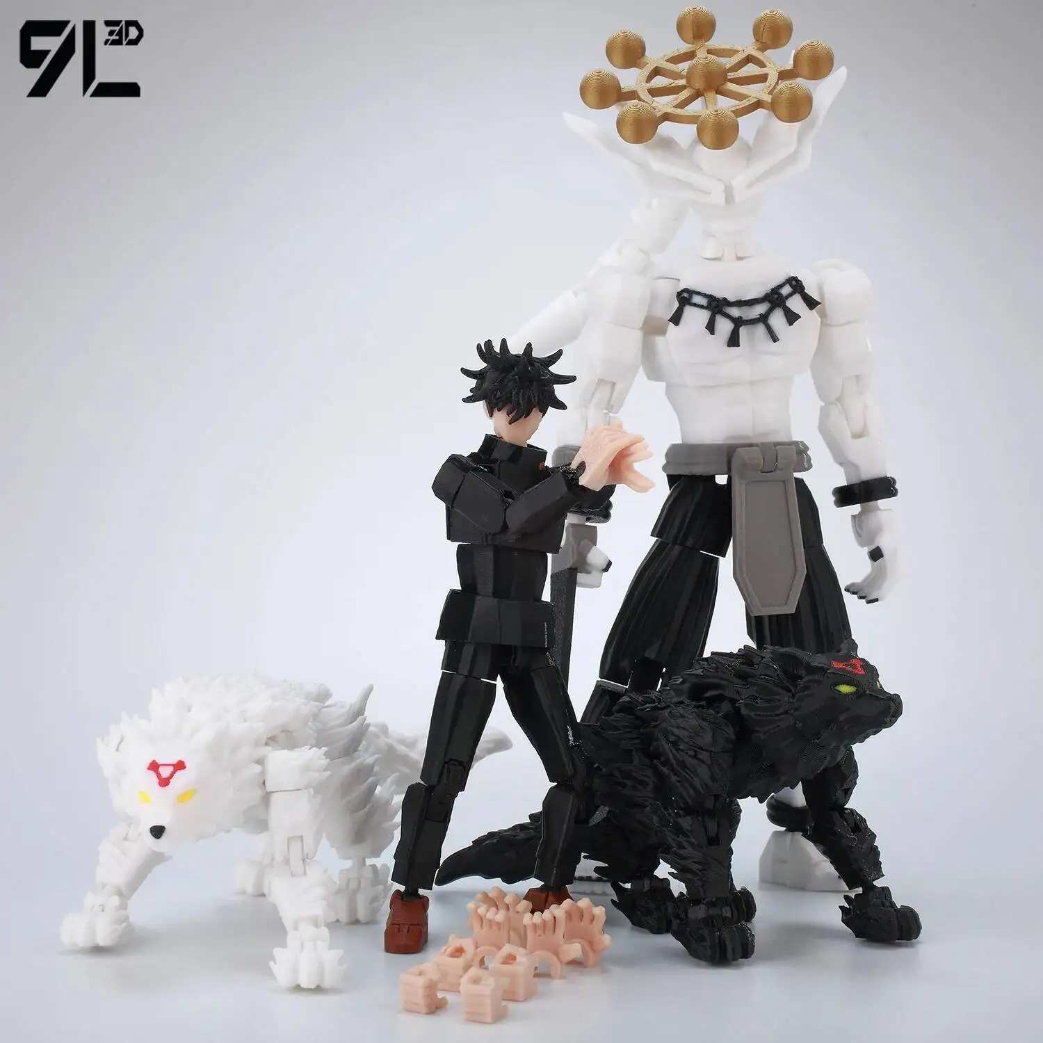 9L3D Printed Anime Jujutsu Kaisen Sukuna Yuji Yuta Satoru Gojo Lucky Dummy 13 Movable Shapeshift Action Figures Mannequin Toys thumbnail 5