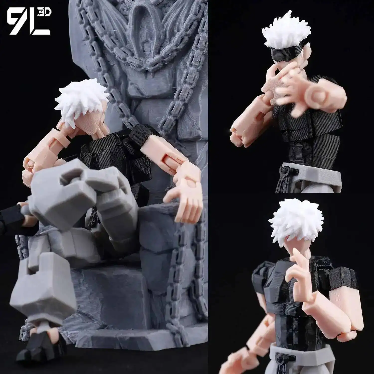 9L3D Printed Anime Jujutsu Kaisen Sukuna Yuji Yuta Satoru Gojo Lucky Dummy 13 Movable Shapeshift Action Figures Mannequin Toys thumbnail 6