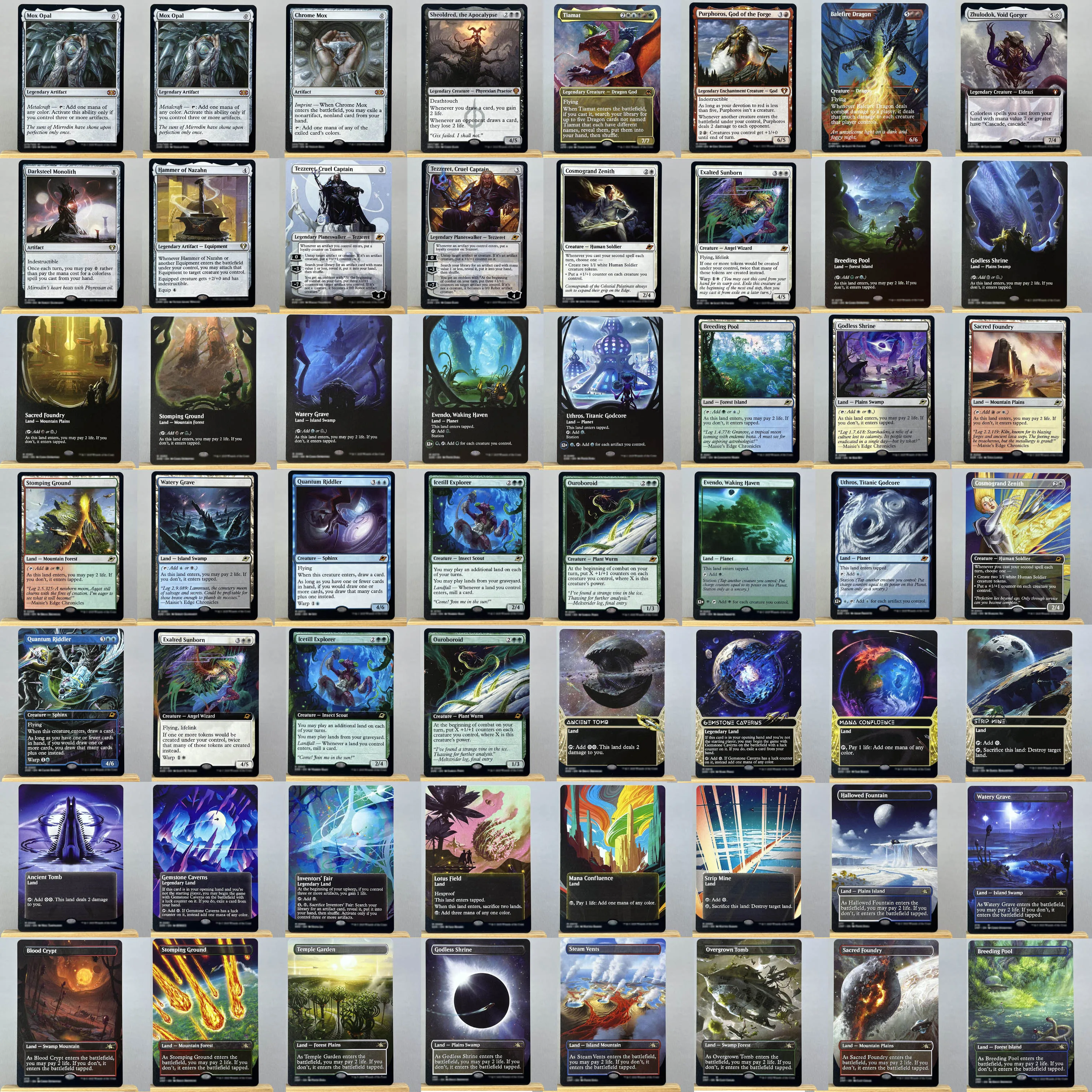 Whole Set TCG Cards for Home Play Proxy magical power9 beta fetch lands VMA dual  shock land The One Ring gathering Sol Ring thumbnail 3