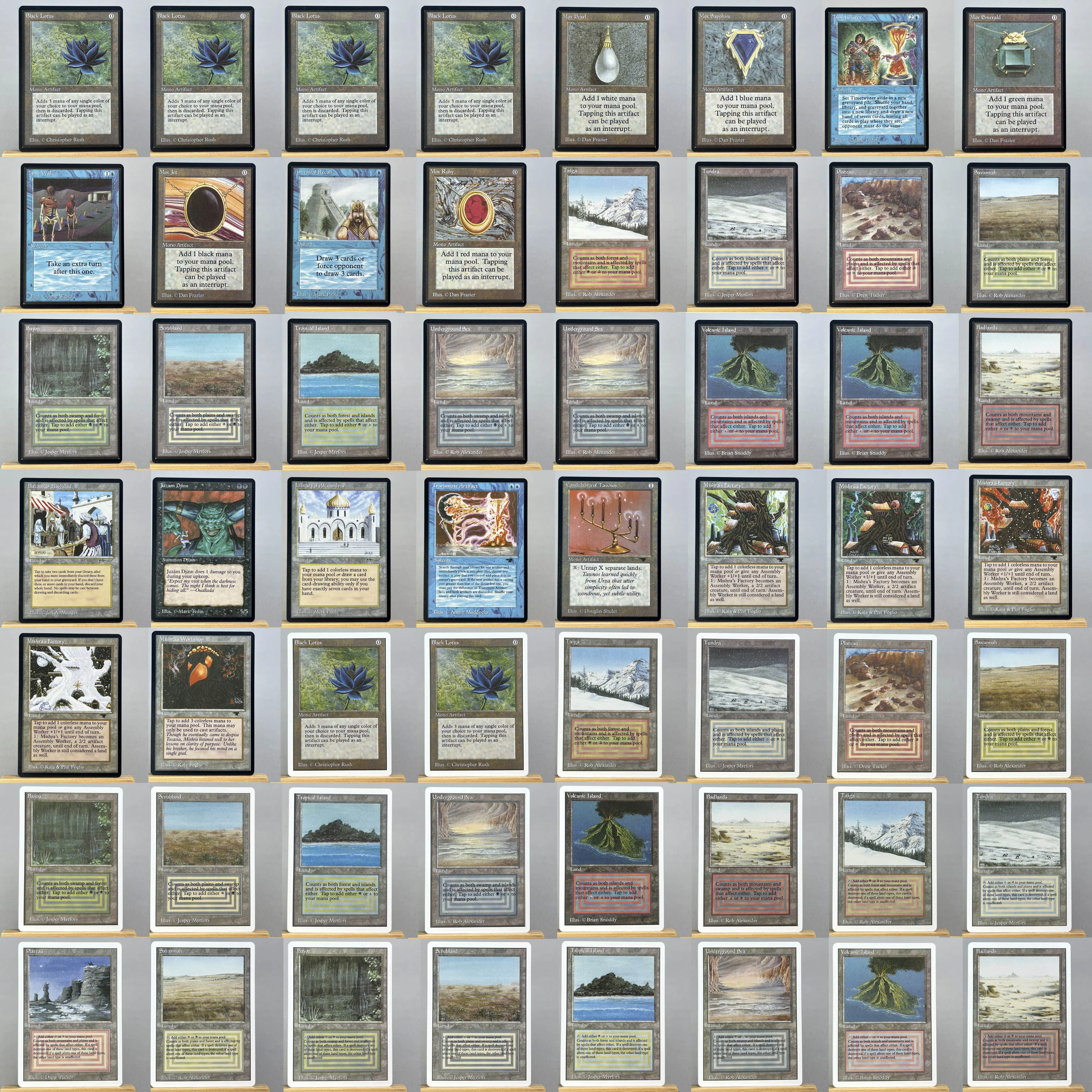 Whole Set TCG Cards for Home Play Proxy magical power9 beta fetch lands VMA dual  shock land The One Ring gathering Sol Ring thumbnail 4