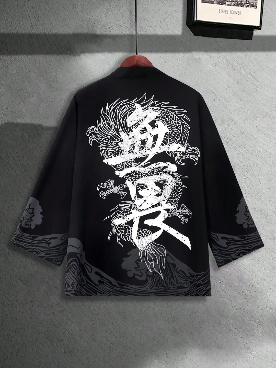RANMARU KIMONO Men's Summer Short-sleeved Printed Shirt Shirt Fashion National Trend Harajuku Retro Cardigan and Clothing thumbnail 6