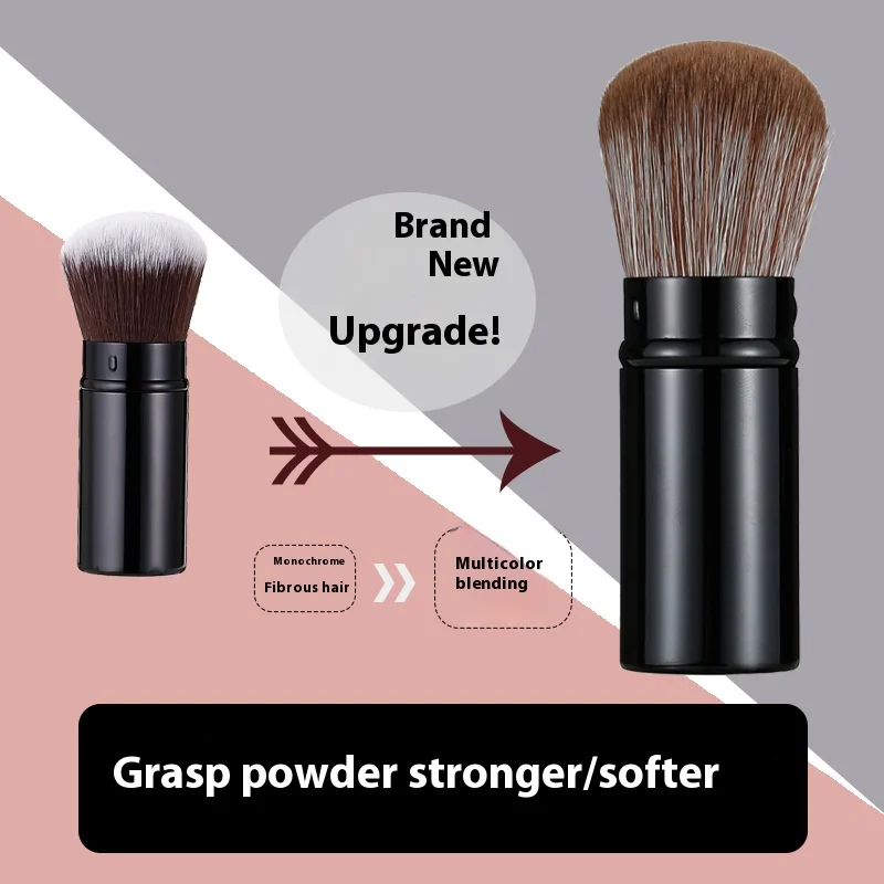 1pcs makeup tools  Powder/Blush Brushes Retractable Single Soft Loose Powder Blush Brush Portable Beauty Cosmetic Tool thumbnail 2