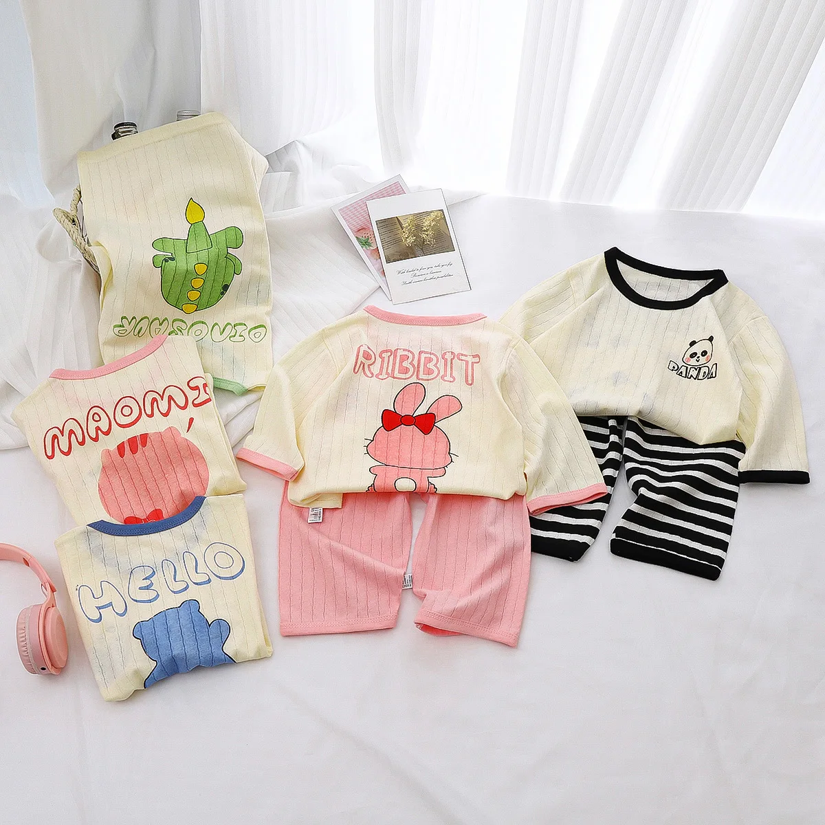 Baby Pajamas Sets Cotton Child Pajamas Toddler Long Sleeve Baby Nightwear Pyjamas Kids Cartoon Homewear Clothes  Baby Girl thumbnail 2
