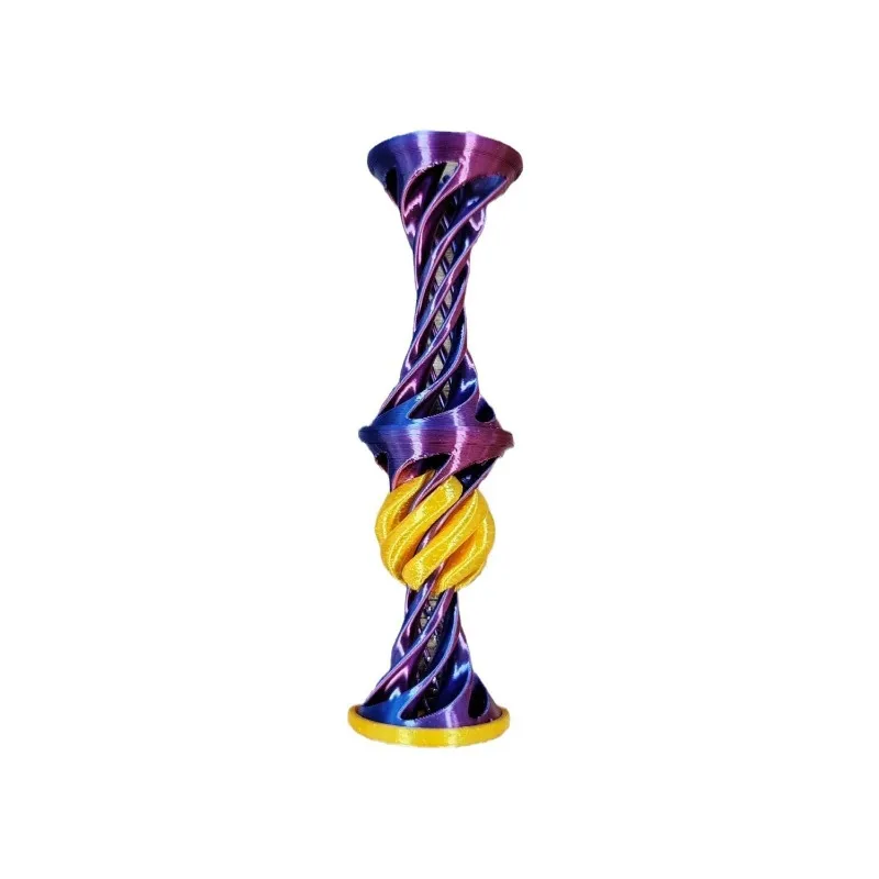 3D Printed Impossible Pyramid Passthrough Fidget Toys Double Layer Helical Tree Diversification Kids Decompression Ornament Gift thumbnail 5