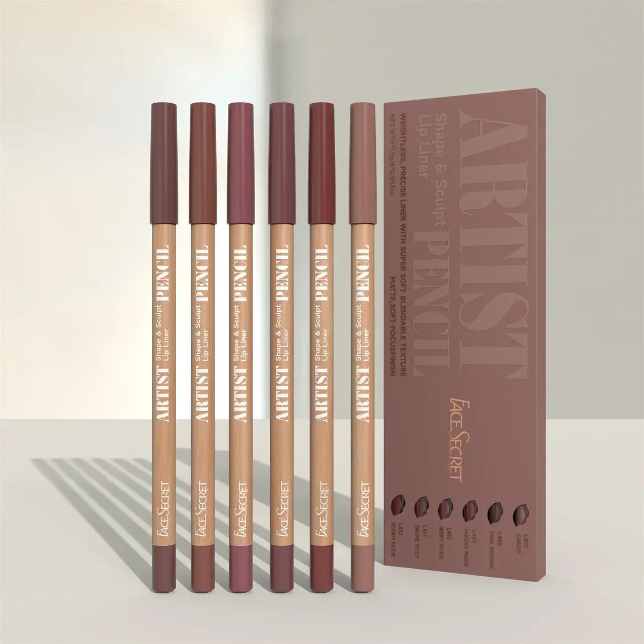 6pcs/set Lip Liner Pen 6 Colors Waterproof And Sweat-proof Not Easy To Fade Non-stick Cup Nude Lipstick Pencil SET thumbnail 3