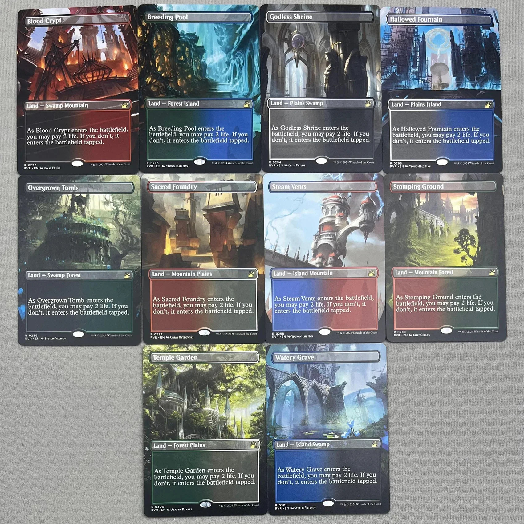 RVR HOLO3-02 TCG Cards for Home Play magical Proxy shock land RVRCrypt the Pool Godless Shrine Hallowed Fountain gather thumbnail 5
