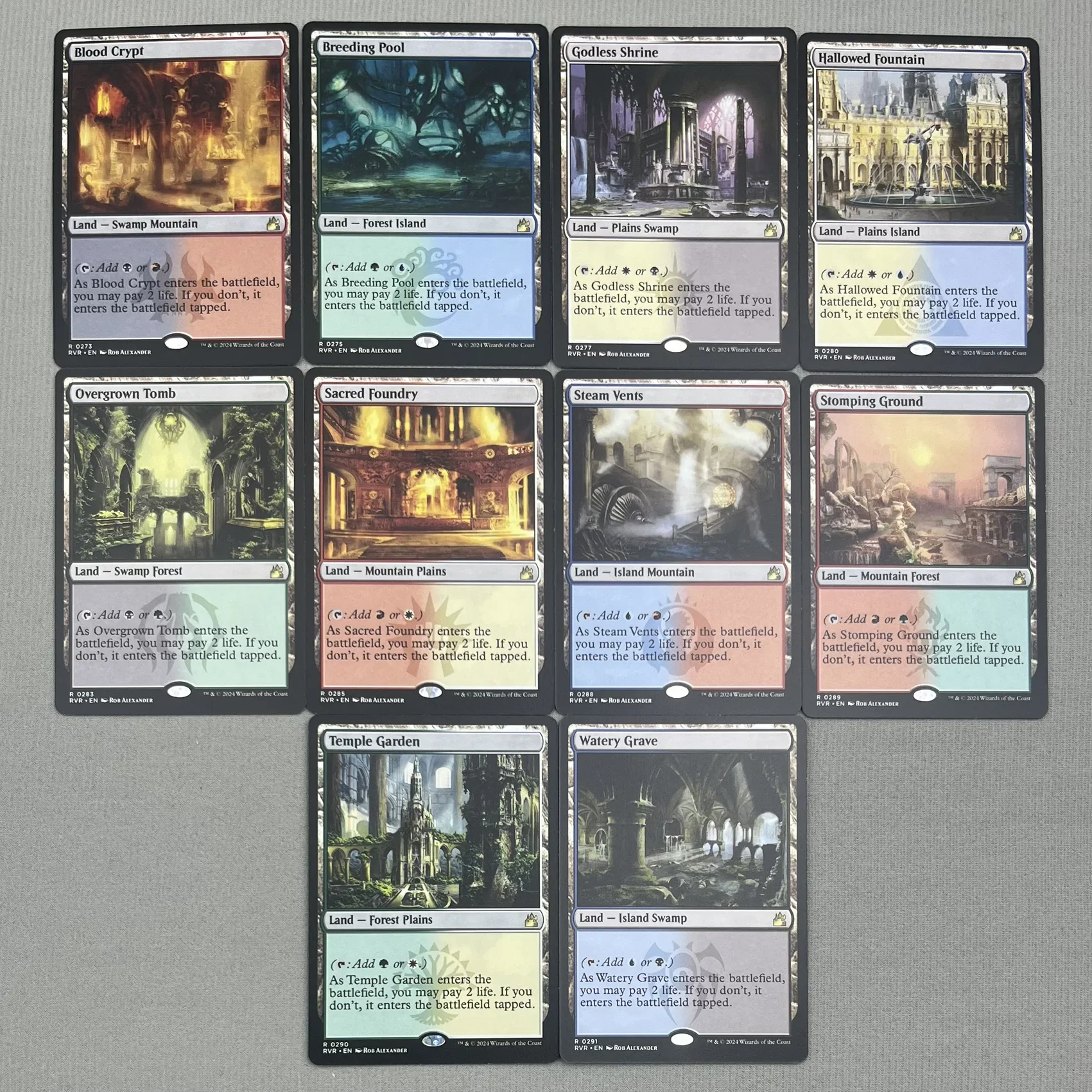 RVR HOLO3-02 TCG Cards for Home Play magical Proxy shock land RVRCrypt the Pool Godless Shrine Hallowed Fountain gather thumbnail 4