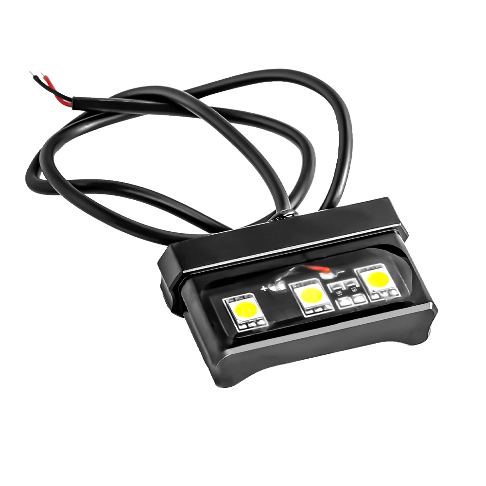 1pcs Motorcycle License Plate Light LED Mini 12V CNC Aluminum Alloy Rear Tail Motorbike Light for License Plate thumbnail 3
