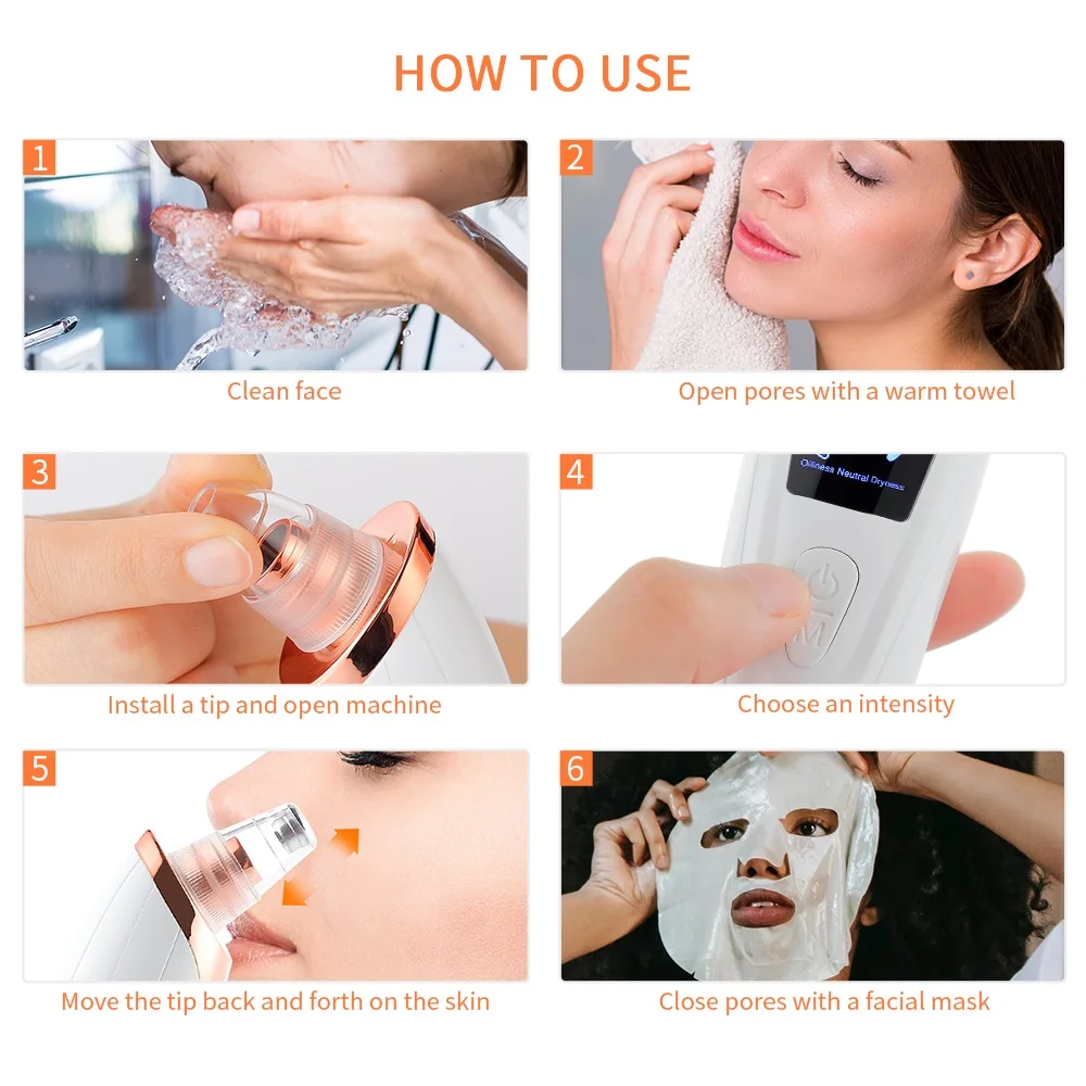 Nose Blackhead Remover Face Cleansing Beauty Machine Facial Suction Cleaner Pimple Dead Skin Remover Extractor Skin Care Tools thumbnail 6