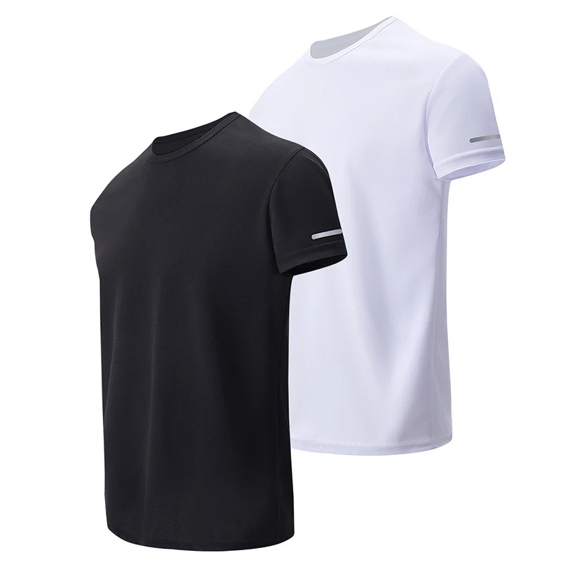 1/4 Pcs Summer Men's Leisure Sports Multicolor Quick-drying Short-sleeved Teens Loose Solid Color Running Fitness Playing T-shir thumbnail 3