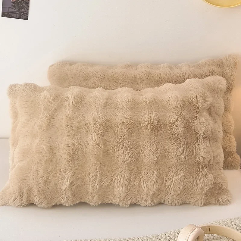 Winter Padded and Thickened 1pcs Pillowcases Home Textiles 48x74cm Solid Color High-grade 1 Pillow covers Home Decoration thumbnail 5