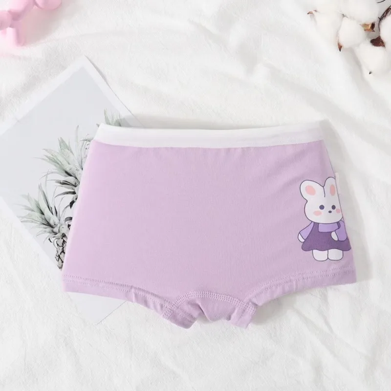 New Children's Cotton Panties Girls Panties Baby Flat Pants Cotton Small Middle and Large Children Girls Underwear Boxer Shorts thumbnail 4