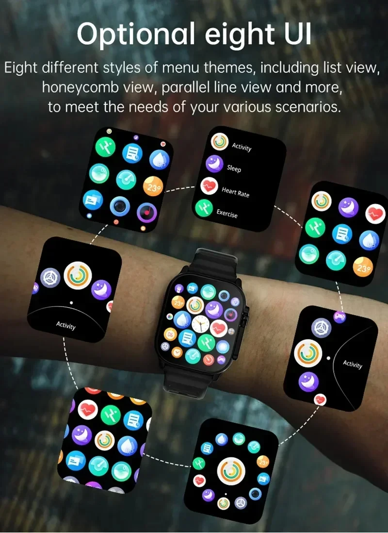 LAXASFIT Smartwatch Bluetooth Talk Smartwatch Message Alert Heart Rate Monitor Sports Watch for Android IOS Men Women thumbnail 2