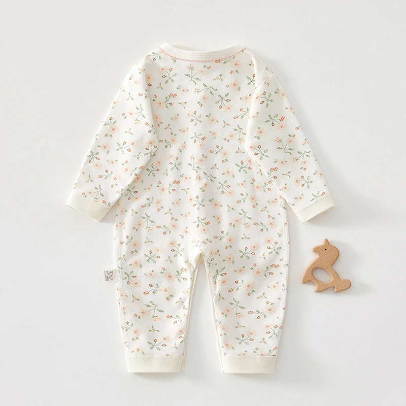 Charming Baby Romper for Spring & Fall, Soft Pure Cotton Onesie, Princess & Prince Style, Perfect Infant Crawling Suit. thumbnail 2