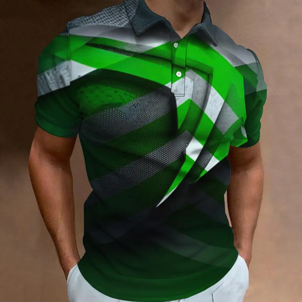 Fashion Men's Polo Shirts For Men 3d Technology Mecha Print Male Clothing Casual Short Sleeved Oversized Shirt Tops Tee thumbnail 3