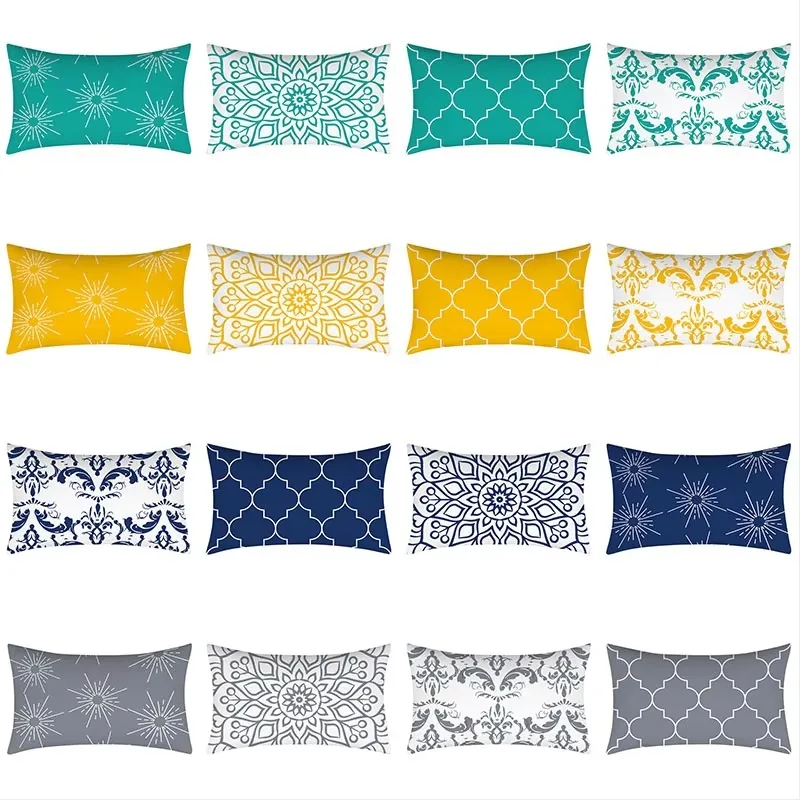 30*50 Geometric Mandala Pattern Printing Elegant Decoration Bedroom Living Room Home Polyester Rectangular Pillowcase