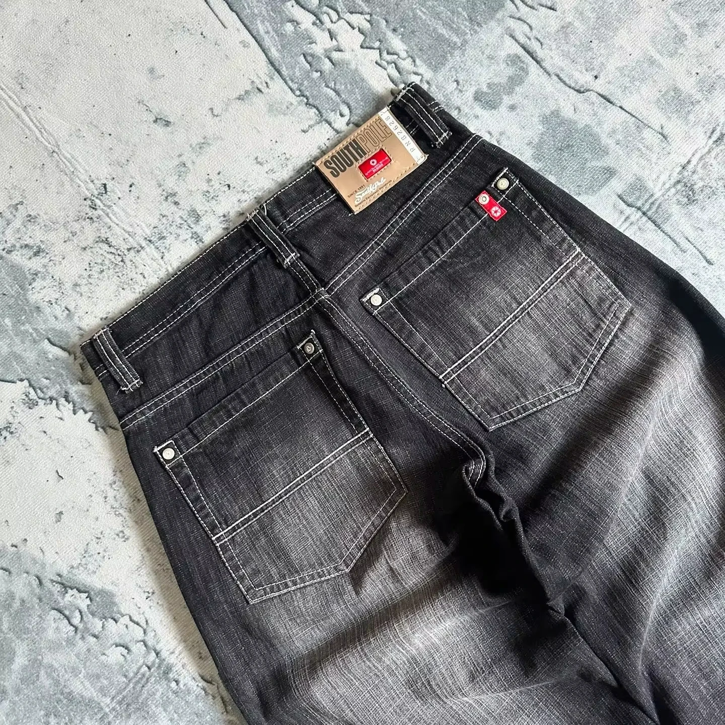 American Fashion Hip Hop Joker Oversized Jeans Women Street Y2K New Clearance Spot Hot Mopping Wide-leg Pants Unisex Loose Jeans thumbnail 5