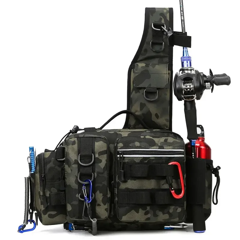 High-quality Waterproof Fishing Bag Large Capacity Lure Fishing Tackle Pack Oxford Fabric Outdoor Fishing Shoulder Bag Waist Bag thumbnail 4
