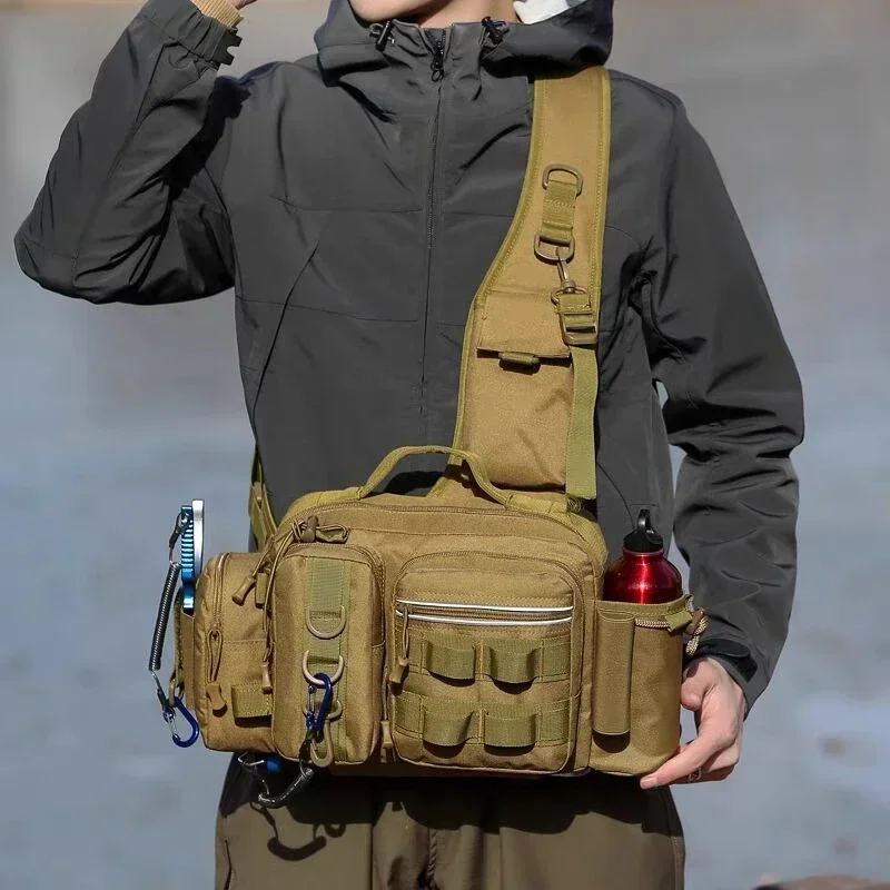 High-quality Waterproof Fishing Bag Large Capacity Lure Fishing Tackle Pack Oxford Fabric Outdoor Fishing Shoulder Bag Waist Bag thumbnail 3