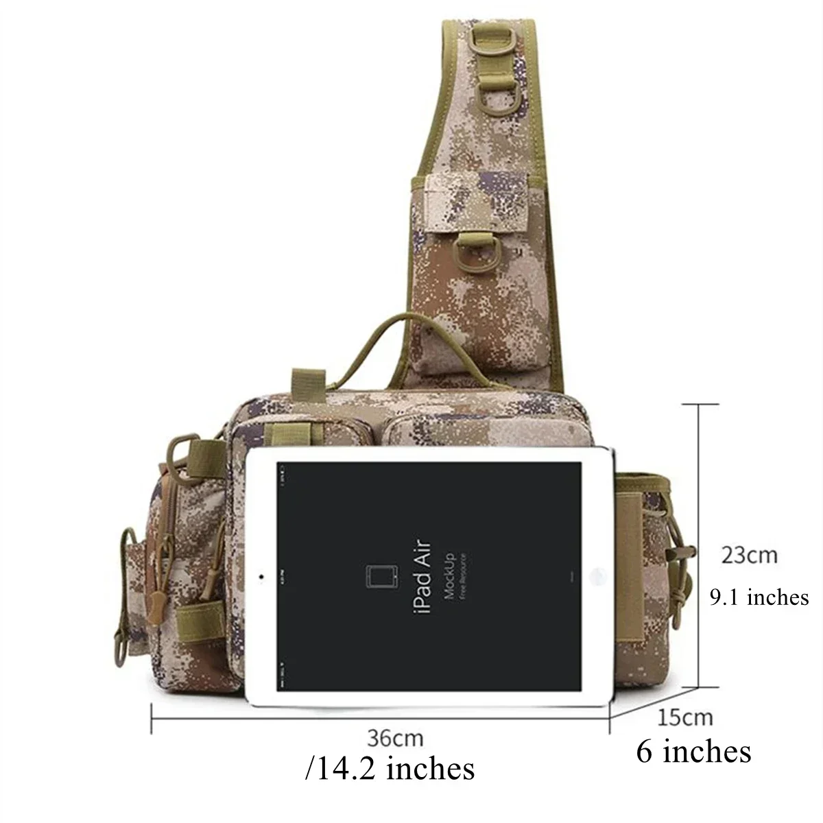High-quality Waterproof Fishing Bag Large Capacity Lure Fishing Tackle Pack Oxford Fabric Outdoor Fishing Shoulder Bag Waist Bag thumbnail 6