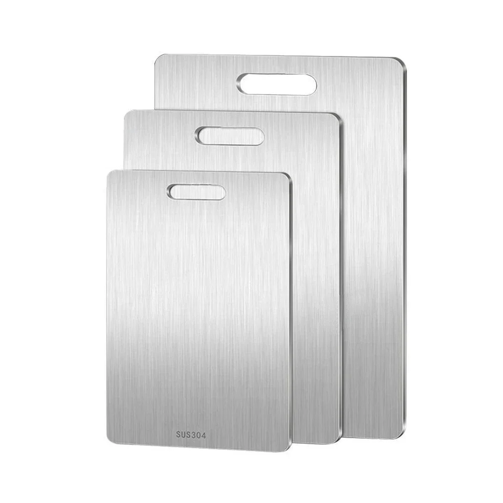 Board Kitchen Titanium Cutting Boards For Stainless  304 Steel Thickened Double-Sided Food Grade Portable Fruit Meat Chopping thumbnail 6