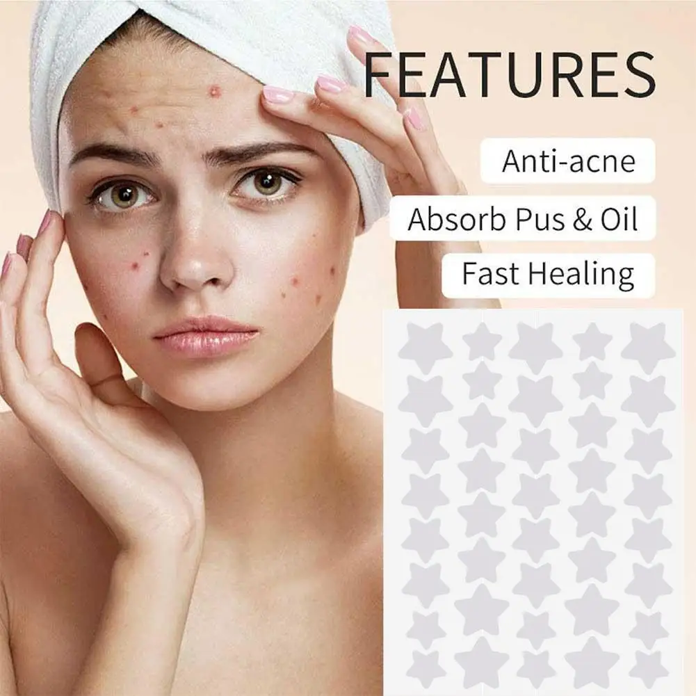 Colorful Star Shaped PE Pimple Patches Acne Cover Invisible Removal Skin Care Stickers Face Spot Concealer Beauty Makeup Tools thumbnail 4