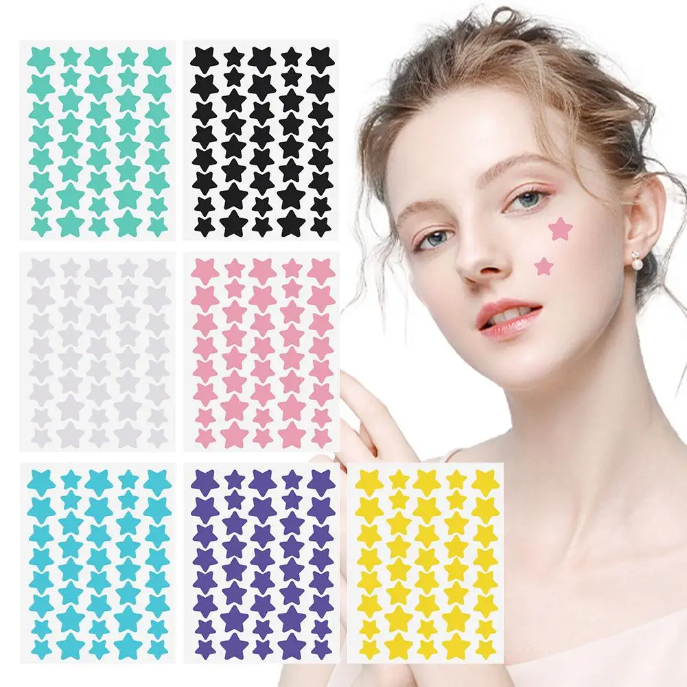 Colorful Star Shaped PE Pimple Patches Acne Cover Invisible Removal Skin Care Stickers Face Spot Concealer Beauty Makeup Tools thumbnail 2