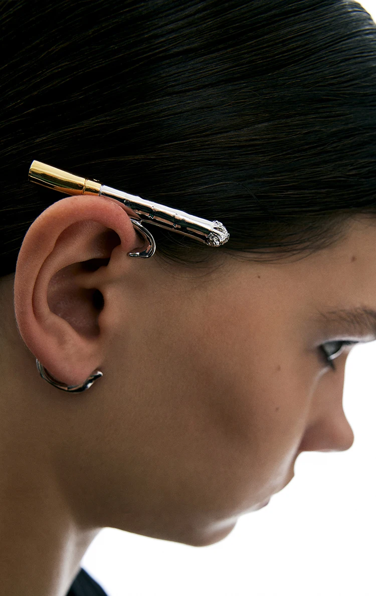 Punk Vintage Rock Cigarette Ear Clip Stud Earrings For Women girls Men Hip Hop Ear Bones Clip Fashion Earring Jewelry Gift thumbnail 3