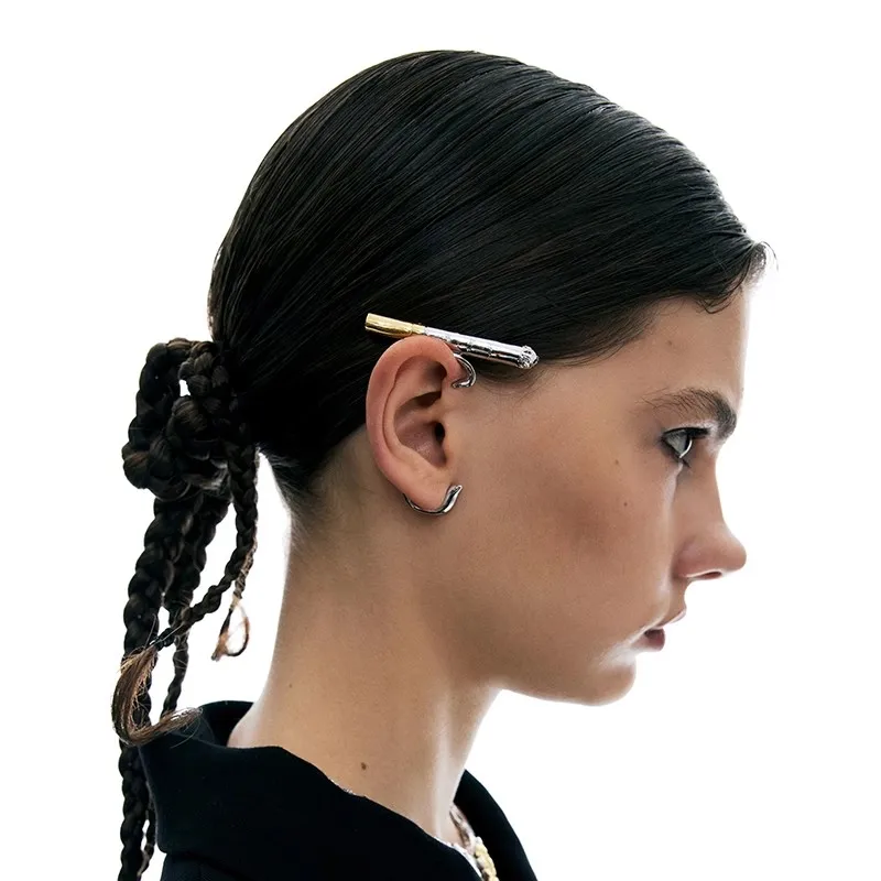 Punk Vintage Rock Cigarette Ear Clip Stud Earrings For Women girls Men Hip Hop Ear Bones Clip Fashion Earring Jewelry Gift thumbnail 2