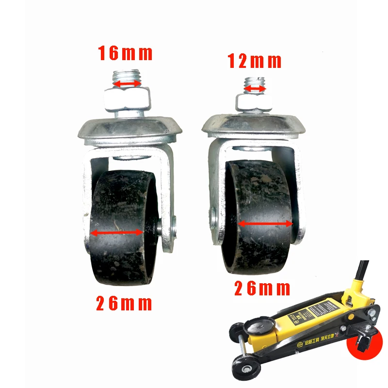 3T Horizontal Hydraulic Jack Accessories - 2.5Tons 3 Tons Torsion Spring Universal Wheel Pallet Front Wheel for Workshop Repair thumbnail 6