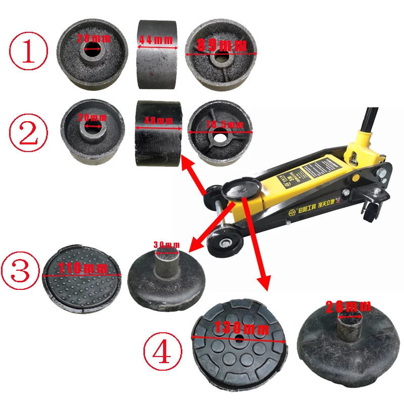 3T Horizontal Hydraulic Jack Accessories - 2.5Tons 3 Tons Torsion Spring Universal Wheel Pallet Front Wheel for Workshop Repair thumbnail 4