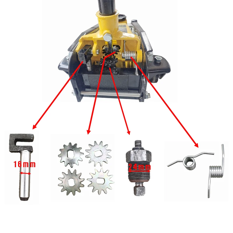 3T Horizontal Hydraulic Jack Accessories - 2.5Tons 3 Tons Torsion Spring Universal Wheel Pallet Front Wheel for Workshop Repair thumbnail 3
